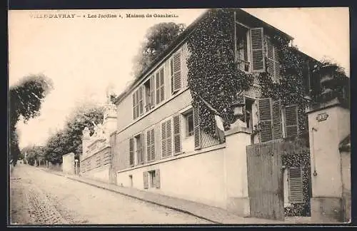AK Ville-d`Avray, «Les Jardies», Maison de Gambetta