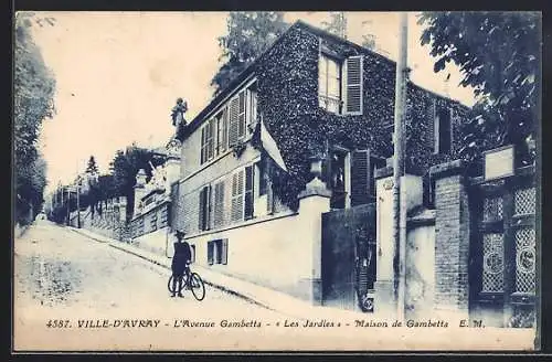 AK Ville-d`Avray, L`Avenue Gambetta, «Les Jardies», Maison de Gambetta