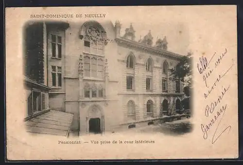 AK Saint-Dominique de Neuilly, Pensionnat, Vue prise de la cour intérieure