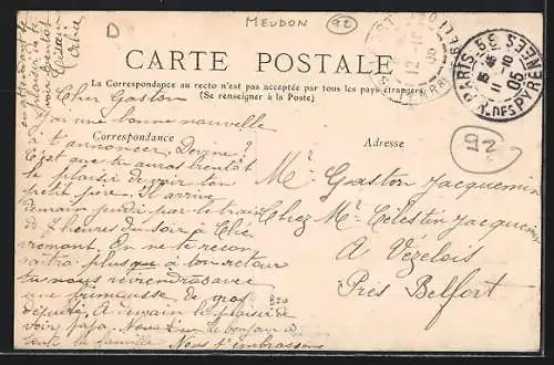 AK Val-Fleuri, Le Viaduc, chemin de fer électrique Paris-Versailles, vue de la Route de Paris à Meudon