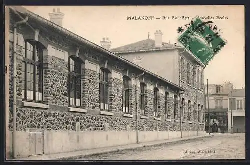 AK Malakoff, Rue Paul-Bert, Nouvelles Écoles