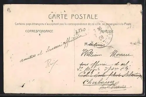 AK Courbevoie, L`Église et le carrefour des rues Saint-Pierre et Saint-Denis