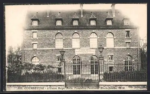 AK Courbevoie, L`Union Belge, Asile, Fondation Ferdinand Bischoffsheim