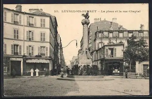 AK Levallois-Perret, La place et la rue Chaptal