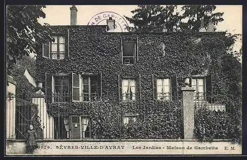 AK Sèvres-Ville-d`Avray, Les Jardies, Maison de Gambetta