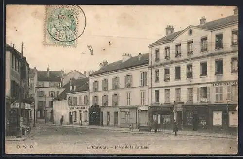 AK Vanves, Place de la Fontaine