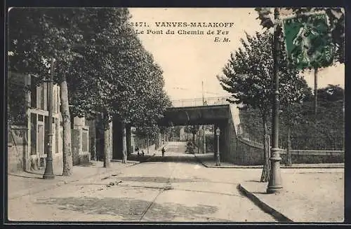 AK Vanves-Malakoff, Le Pont du Chemin de Fer