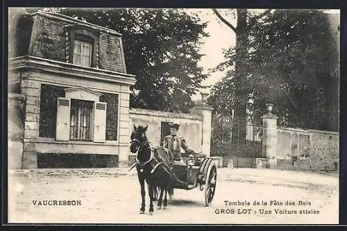 AK Vaucresson, Tombola de la Fête des Bois: Gros Lot, Une Voiture attelée