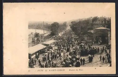 AK Saint-Cloud, Fête de Saint-Cloud, Entrée du Parc