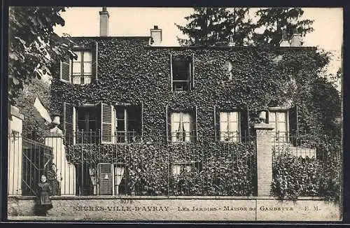 AK Sèvres-Ville-d`Avray, Les Jardies, Maison de Gambetta