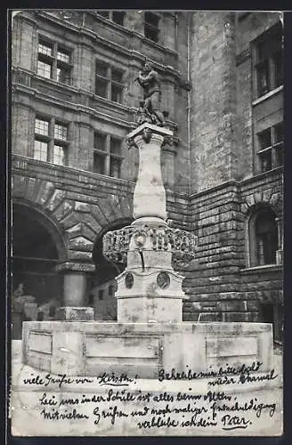 AK Leipzig, Zierbrunnen am Neuen Rathaus