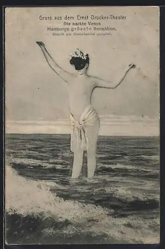 AK Hamburg-St.Pauli, Ernst Drucker-Theater, Die nackte Venus