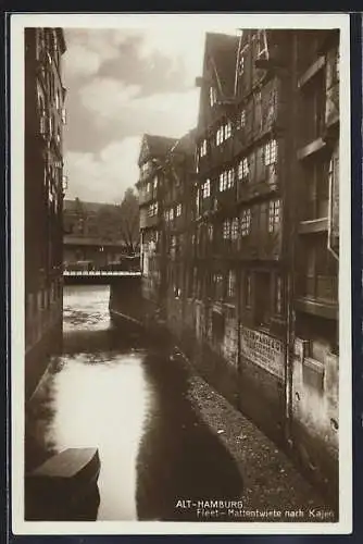 AK Alt-Hamburg, Fleet Mattentwiete nach Kajen
