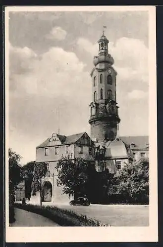 AK Weimar / Thüringen, Partie am Schloss