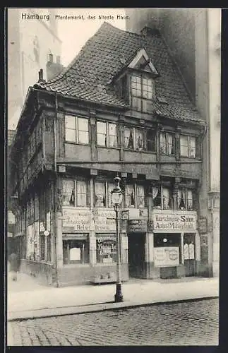 AK Alt-Hamburg, das älteste Haus am Pferdemarkt