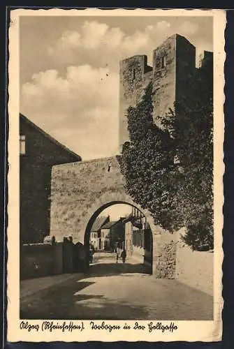 AK Alzey, Torbogen in der Hellgasse