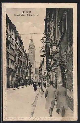 AK Leipzig, Gasthaus Thüringer Hof in der Burgstrasse