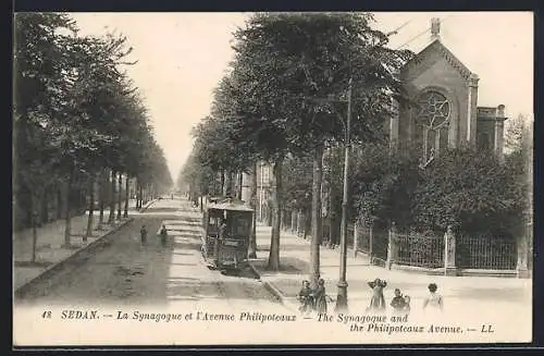AK Sedan, La Synagogue et l`Avenue Philipoteaux