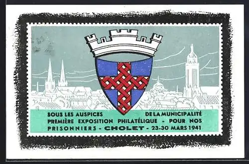 AK Cholet, Première Exposition Philatélique 1941, Pour nos Prisonniers