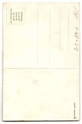 Leporello-AK Postbote mit Brief mit Geldschein, Herzlichen Glückwunsch