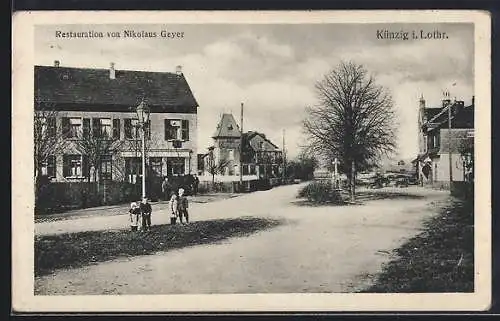 AK Künzig i. Lothr., Restaurant von Nikolaus Geyer