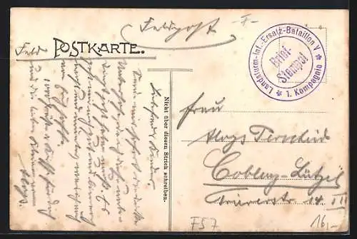 AK Apach, Gasthaus von Marie Niederkorn mit Strassenpartie