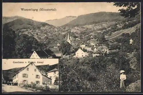 AK Wasserburg /Münstertal, Gasthaus von Eugen Ansel, Totalansicht