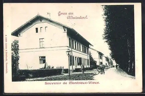 AK Altmünsterol, Strassenpartie mit Anwohnern