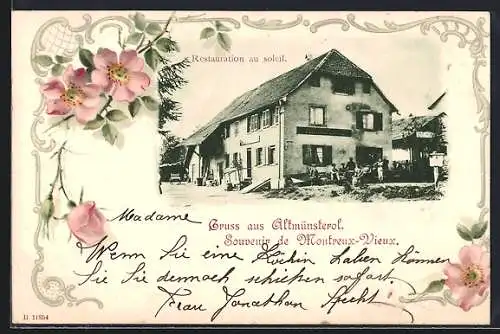 AK Montreux-Vieux, Restauration au soleil