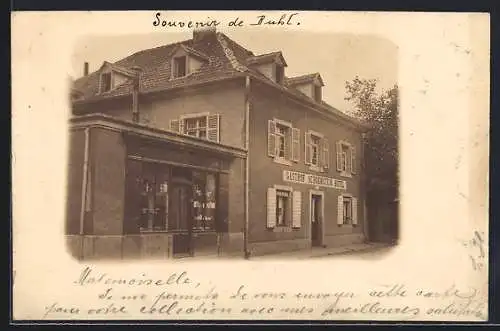 Foto-AK Bühl, Gasthof Schoenstein Hotel