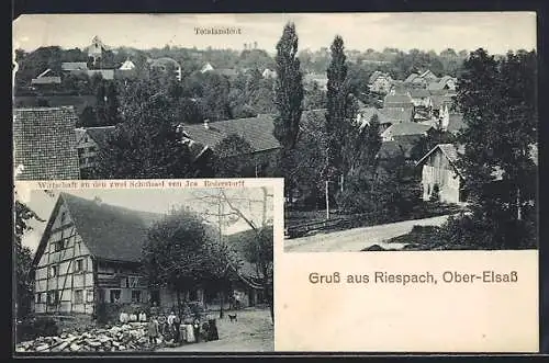 AK Riespach /Ober-Elsass, Gasthaus zu den zwei Schlüssel von Jos Rederstorff