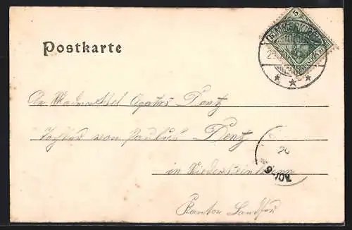 AK Dammerkirch, Gasthof u. Bäckerei von August Ricklin