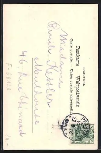 AK Pfastatt, Aubergiste et patissier A. Grandadam, Route de Thann