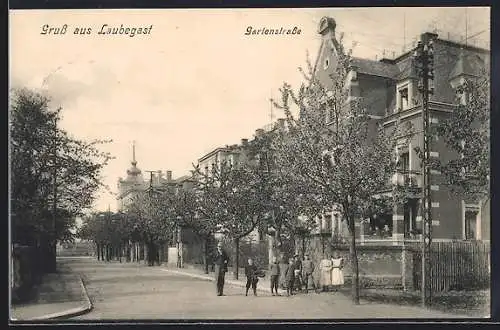 AK Dresden-Laubegast, Kinder in der Gartenstrasse