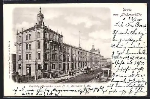 AK Dresden-Niedersedlitz, Elektrizitätswerke vorm. O. L. Kummer & Co.
