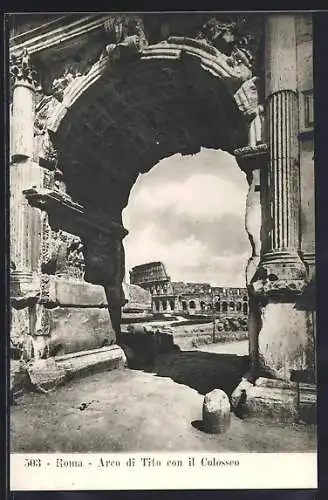 AK Roma, Arco di Tito con il Colosseo
