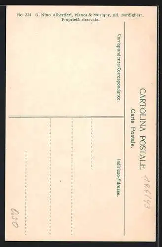 AK Bordighera, Palme Via Charles Garnier