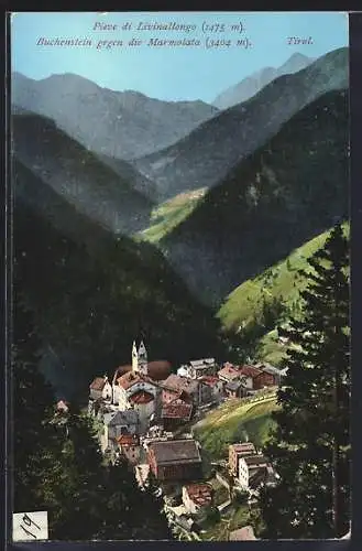 AK Pieve di Livinallongo, Panorama gegen die Marmolata