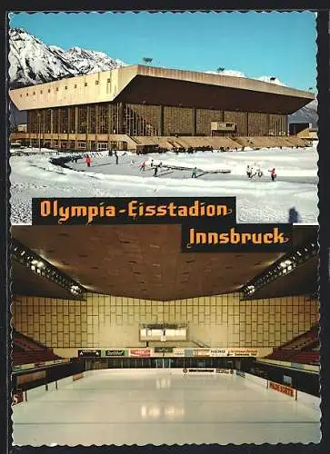AK Innsbruck, Olympia-Eisstadion, Aussen- und Innenansicht