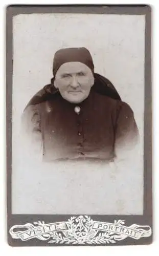 Fotografie F. Gruber, Wels, Portrait einer älteren Frau