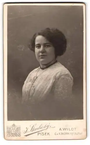 Fotografie J. Skalický, Písek, Nerudova ulice 66, Porträt einer Frau