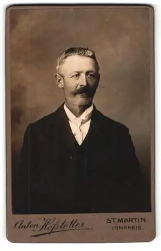 Fotografie Anton Hofstötter, St. Martin, Porträt eines Mannes
