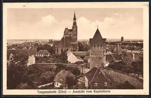 AK Tangermünde /Elbe, Aussicht vom Kapitelturm