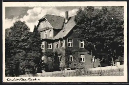 AK Elend im Harz, Blick auf das Harzhaus