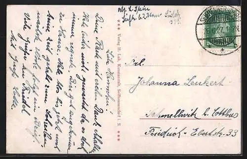 AK Seifhennersdorf i. S., Mitteldorf mit Kirche