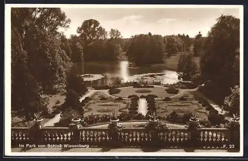 AK Wiesenburg / Mark, Park von Schloss Wiesenburg