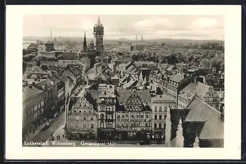 AK Wittenberg / Elbe, Ortsansicht aus der Vogelschau