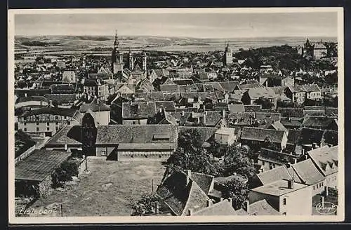 AK Eisleben, Ortsansicht mit Kirche