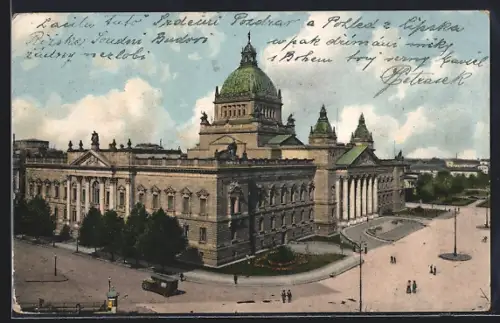 AK Leipzig, Reichsgericht mit Strassenpartie