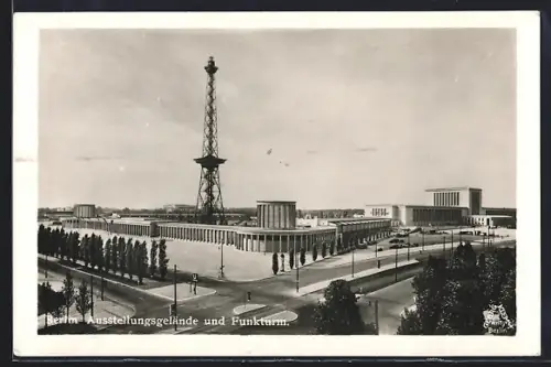AK Berlin-Charlottenburg, Ausstellungsgelände und Funkturm